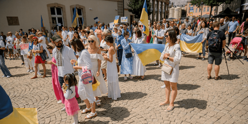 В Люксембурзі відбувся музичний мітинг-перфоменс, присвячений українським дітям