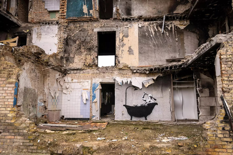 Banksy confirms seven new murals in Ukraine