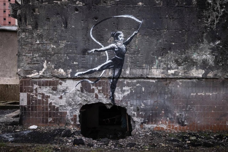 Banksy is bestowed the title of Honorary Citizen of Irpin