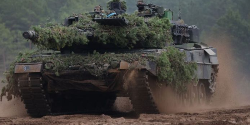 Leopards are finally free, and in the company of Abrams tanks