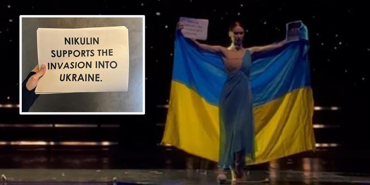 Ukrainian artist expelled after protesting Russian jury member’s seat at Italian festival