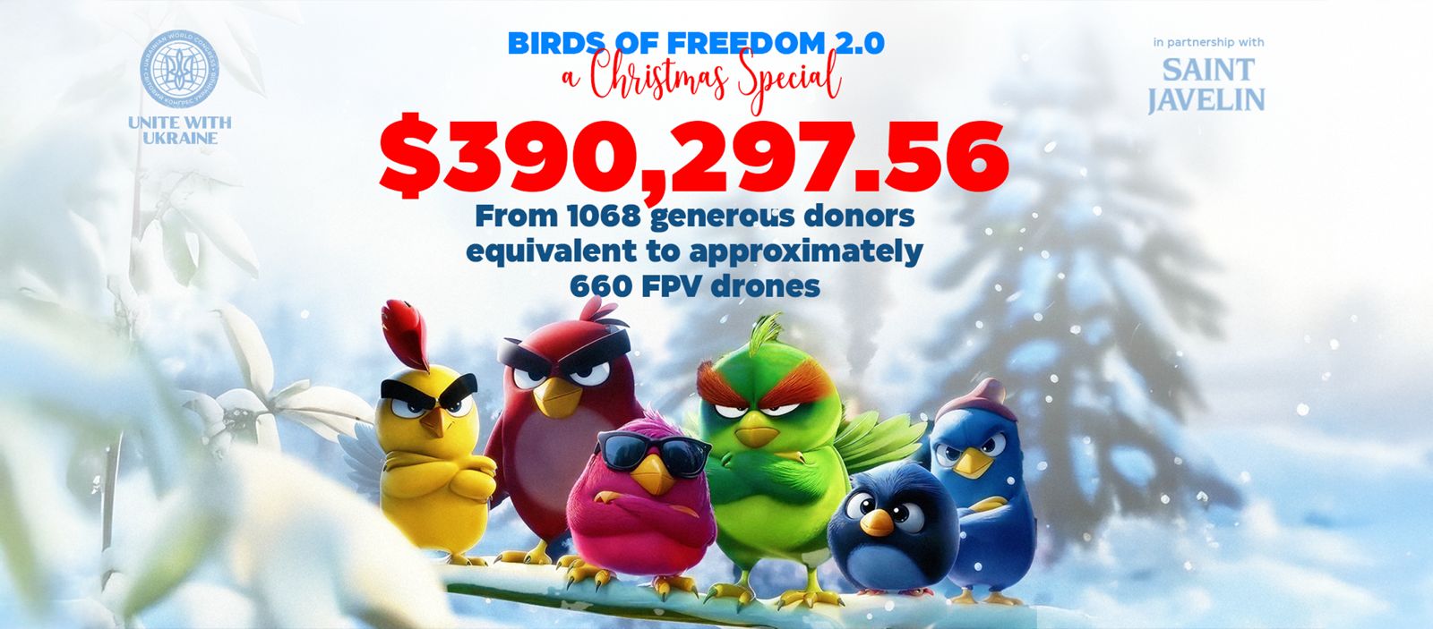 UWC’s “Birds of Freedom 2.0” fundraising campaign raises over $390,000 to support Ukrainian Armed Forces