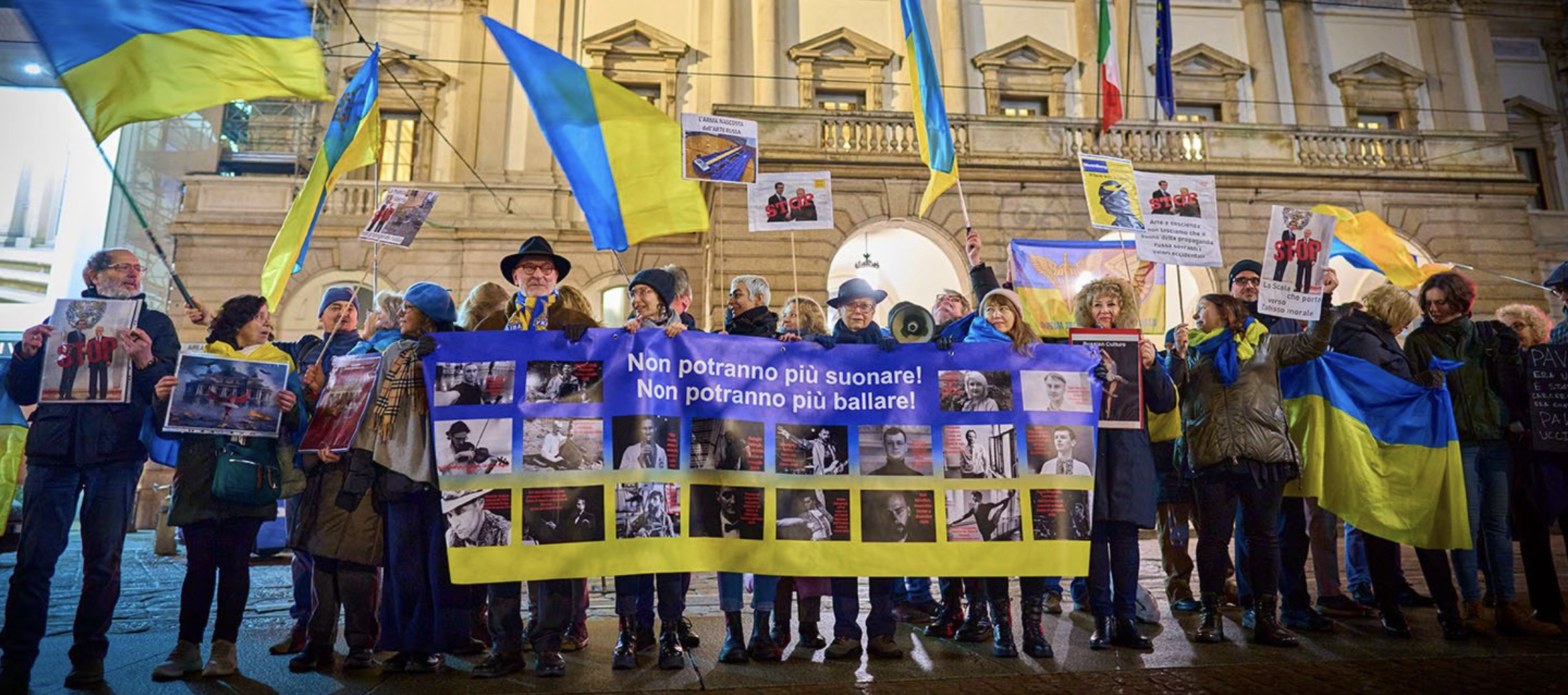 Українці Італії мітингували проти концерту путініста Луганського