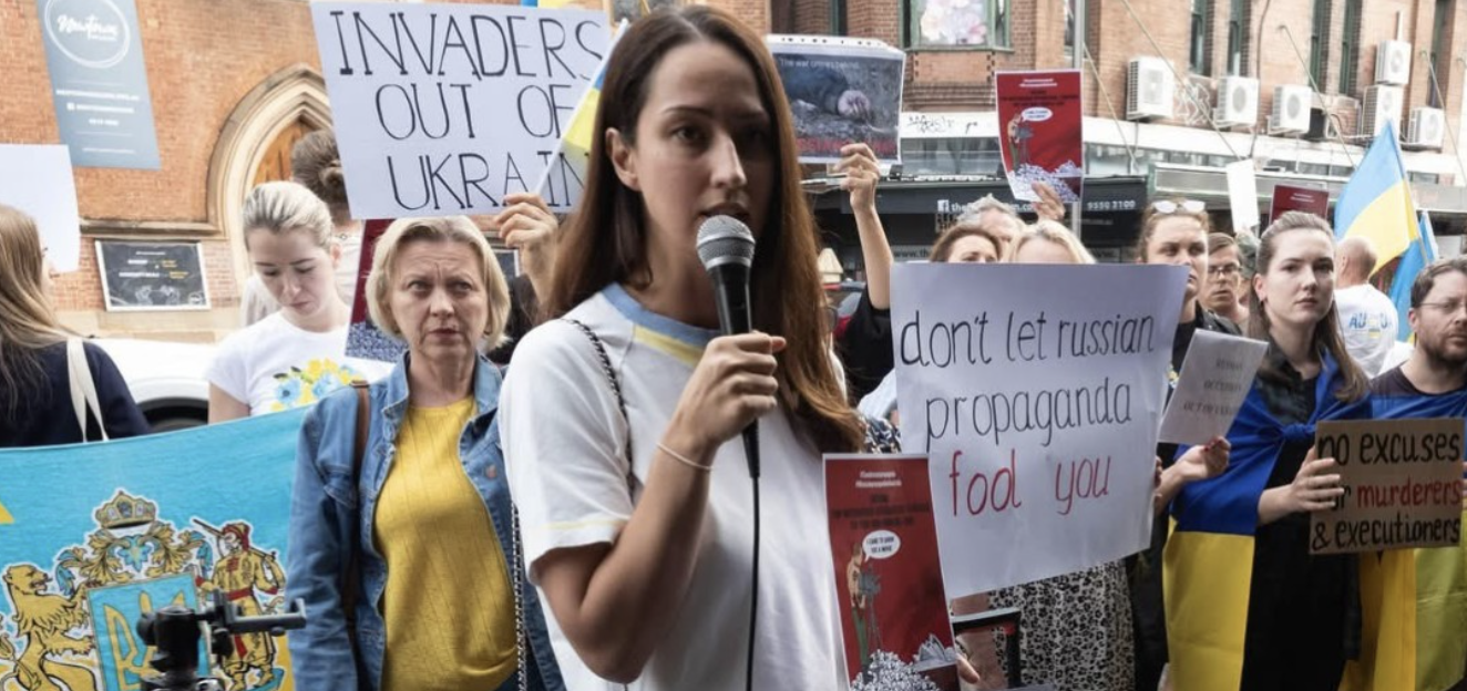 Los ucranianos en Australia protestaron una vez más por la proyección de «Rusos en guerra»